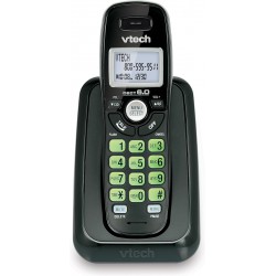 NEW Vtech Dect 6.0 Single Handset Cordless Phone with Caller ID, Green Backlit Keypad and Display (CS6114-11)
