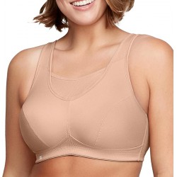 NEW 34J Glamorise womens Full Figure No Bounce Plus Size Camisole Wirefree Back Close Sports Bra #1066