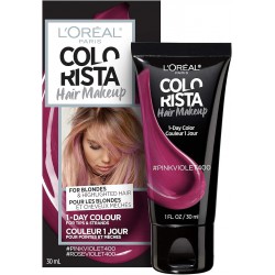 NEW 30ML L'Oreal Paris Colorista Hair Makeup Temporary Hair Color, 400 Pinkviolet, Hair Dye, 1EA