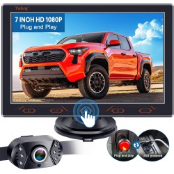 NEW 7-Inch Backup Camera for Car, Truck, SUV - HD 1080P Rear View System, IP69K Waterproof, Night Vision, 150° Wide Angle, Easy Installation by Yakry