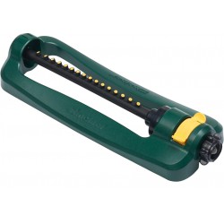 LIGHTLY USED Melnor 65148AMZ TurboTek Oscillating Sprinkler, 2,800 sq. ft., 16 Precision Nozzle, Green, Yellow