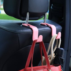 NEW Amooca Universal Car Vehicle Seat Back Headrest Hanger Holder for Bag Purse Handbag Cloth Grocery, S Type Back Seat Organizer Hanger Storage Hook with Clips