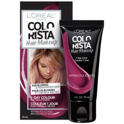 NEW 30ML L'Oreal Paris Hair Makeup Temporary 1-Day Hair Color for Blondes Pink Violet 400