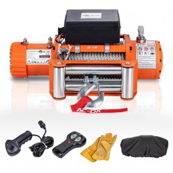 NEW (READ NOTES/SEE PHOTOS) AC-DK 12000 lb Electric Winch Kit,Winch 12V Steel Cable Waterproof IP67 Truck Winch with Wireless Handheld Remotes and Wired Handle (Include 12500lbs - Steel Cable)
