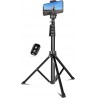 NEW UBeesize Selfie Stick Tripod, 62 Extendable Tripod Stand with Bluetooth Remote for Cell Phones, Heavy Duty Aluminum, Lightweight