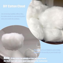 NEW 4PCS - 5.9 INCH - Clouds Decorations for Ceiling, Cotton Simulation Hanging Cloud Decoration, 3D Artificial Fake Clouds Props for Wedding Stage Show Party Decor