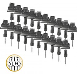 NEW Nuvo Iron SQMDRA Surface Mount Deck Square Pack installs one 20/Pack of Round balusters Railing Adapter, Black