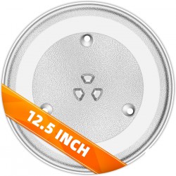 NEW 12.5’’ Microwave Glass Tray Compatible with Samsung, GE and Hotpoint - The Exact Replacement Part of WB39X10002/ WB48X10005/ WB49X10069/ WB39X10003 – Dishwasher Safe