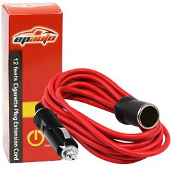 NEW EPAuto 12V 12 Foot Heavy Duty Extension Cord with Cigarette Lighter Plug Socket