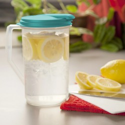 NEW Sterilite, 1 Gal. Round Pitcher, Blue Atoll