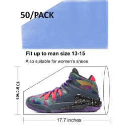 NEW Shoe Shrink Wrap Bags, 50Pcs Sneaker Shrink Wraps Bags Large Shoes Protector for Men Women Effectively Avoid Yellowing and Keep Dust Away 10x17inches