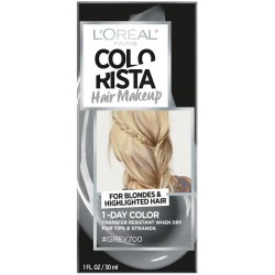 NEW L'Oreal Paris Colorista Hair Makeup 1-Day Hair Color Kit, 700 Grey