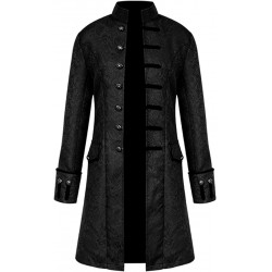 NEW 4XL AIEOE Men's Steampunk Jackets Gothic Cosplay Tailcoat Victorian Medieval Costume Pirate Vampire Coat