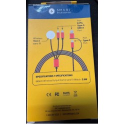 NEW SMART ACCESSORIES Multi Charging Cable - 3.0A - 4FT