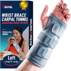 NEW L/XL LEFT-HANDED Carpal Tunnel Wrist Brace for Women