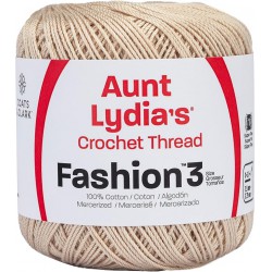 NEW Coats Crochet and Floss Aunt Lydia's Fashion Crochet, Cotton Size 3, Natural