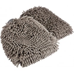 NEW Amazon Basics Absorbent Microfiber Car Wash Drying Mitts, 2 Pack, Gray, 10.44 L x 9.06 W