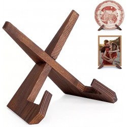 NEW ANBOXIT WOODEN PLATE STAND 6.5'' DECORATIVE PLATE - PICTURE - ART HOLDER