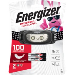 NEW Energizer Universal Plus LED Headlamp, Lightweight Bright Headlamp for Outdoors, Camping and Emergency Light for Adults and Kids, Includes Batteries, Pack of 1