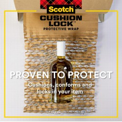 NEW Scotch Cushion Lock Protective Wrap, 12 in x 30 ft, Sustainable Packaging Solution for Packing, Shipping and Moving, No Scissors or Tape Needed, Great Alternative to Bubble Cushion Wrap (PCW-1230)