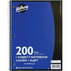 NEW Hilroy 1 Subject 200pg Notebook