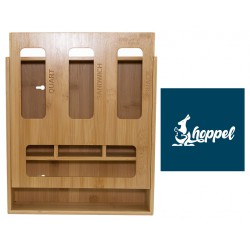 NEW Hoppel Bamboo Food Storage Bag Drawer Organizer -  Dimensions: measures approximately 13W x 12L x 3H
