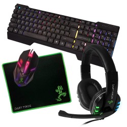 NEW Dart Frog – 4 pc Gaming Combo – headphones, mouse, mouse pad and keyboard
