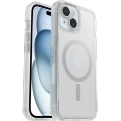 NEW OtterBox iPhone 15, iPhone 14, and iPhone 13 Symmetry Series Clear Case (Clear), snaps to MagSafe, ultra-sleek, raised edges protect camera & screen (ships in polybag)