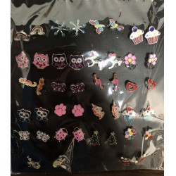 NEW LUXSHINE 22 Pairs/Lot Kids Stud Earring Set for Girls