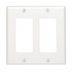 NEW Leviton 80409-W 2-Gang Decora/GFCI Device Decora, Standard, Thermoset, White