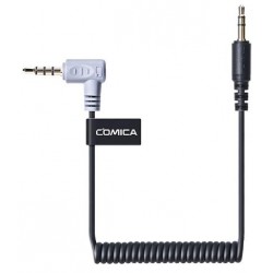 NEW Comica CVM-D-SPX 19.7 3.5mm TRS to Right-Angle 3.5mm TRRS Coiled Adapter Cable