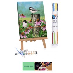 NEW Winnie's Picks Chickadees and Coneflowers - PAINT BY NUMBERS