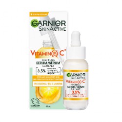 NEW Garnier Vitamin C Serum, With 3.5% Niacinamide + Salicylic Acid, Evens, Smoothens and Brightens Skin, Reduces Spots, For All Skin Types Even Sensitive Skin, Vegan Formula, Skin Naturals, 30 ml