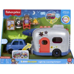 NEW Fisher-Price Little People Toddler Playset, Light-Up Learning Camper, Electronic Toy with Lights Music and Educational Content - W x H 12.7 x 90 x 18 Centimetres