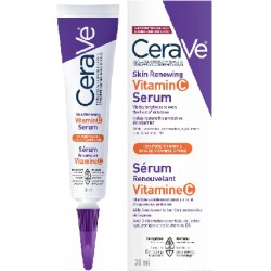 NEW CeraVe Skin Renewing Vitamin C Serum with 10% Pure VITAMIN C for Face With Hyaluronic Acid | Skin Brightening Face Serum for dark spots with ceramides & Vitamin B5. Fragrance Free, Developed with dermatologists, 30mL