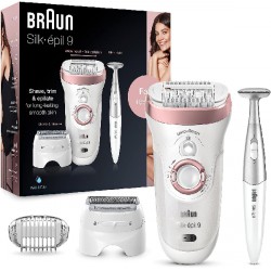 LIGHTLY USED  Braun Epilator, Hair Removal for Women, Series 9-890 Silk-Epil Sensosmart Epilator with Shaver and Face/Bikini Trimmer