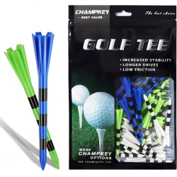 NEW Champkey SDP Plus Plastic Golf Tees Pack of 75 (3-1/4 & 2-3/4 Available) - Reduced Friction & Side Spin Plastic Tees