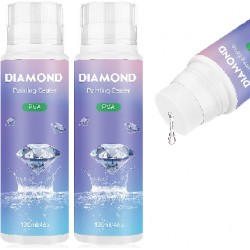 NEW 2Pack Diamond Painting Sealer 240ML, DIY Diamond Painting Art Sealer with Sponge Head, 5D Diamond Painting Accessories Permanent Hold Shine Effect Sealer for Diamond Painting & Puzzle Glue