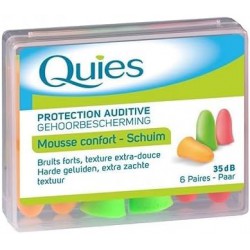 NEW  Quies Rubber Foam Ear Plugs 6 Pairs
