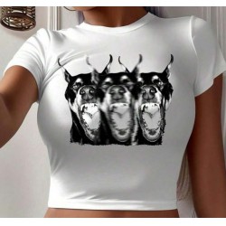 NEW XL SHEIN DOBERMAN T - SHIRT
