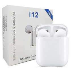 NEW SAICH I12 White Wireless Earphones With Bluetooth 5.0