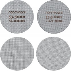 NEW Normcore 2/Pack 53.3mm Puck Screen - Reusable Contact Shower Screen - 1.7mm / 1.0mm Thickness 150μm Mesh - Compatible with Espresso Machine 54mm Portafilter Basket