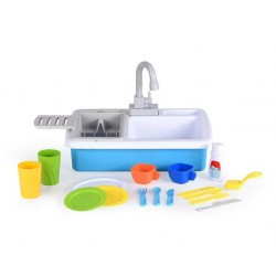 NEW KID CONNECTION KITCHEN SINK PLAYSET 20 PIECES, WITH WORKING FAUCET