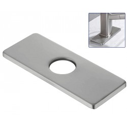 NEW Sink Faucet Hole Cover Deck Plate, Escutcheon Cover Plate for 1 or 3 Hole Kitchen Bathroom Sink Faucet, 6-inch Square Cover Plate Stainless Steel