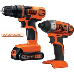 NEW BLACK+DECKER 20V MAX Cordless Drill and Impact Driver, Power Tool Combo Kit with Battery and Charger (BD2KITCDDI)