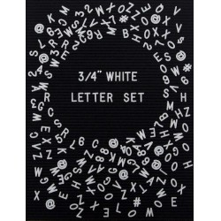 NEW  Felt Like Sharing Plastic Letter Board Letters Only (300 Pieces) – 0.75” Letter Board Letters for Changeable Felt Letter Board – White Letter Board Accessories