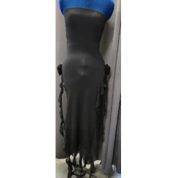 NEW XS  SLEEVELESS DRESS HI SLIT SALSA STYLE