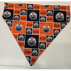 NEW MED  DOG  COLLAR EDMONTON OILERS BANDANA