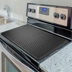 NEW 20 X 28 Stove Top Cover, 28 x 20 Inch, Stove Cover, Heat Resistant Glass Cooktop Cover, Silicone Mat for Stovetop, Range Stovetop Protector, Dish Drying Mats for Kitchen.