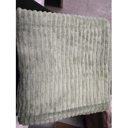 NEW 20 X 20 Green Velvet Pillow Cover: Striped Throw Cushion